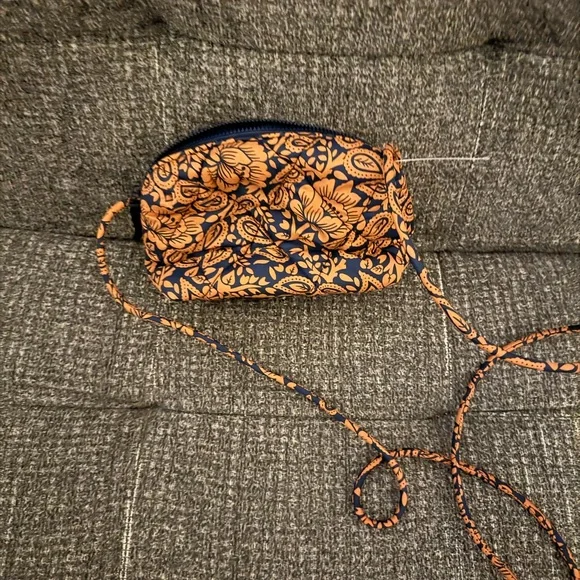 Vera Bradley Orange and Black Floral Crossbody Bag - Picture 2 of 3